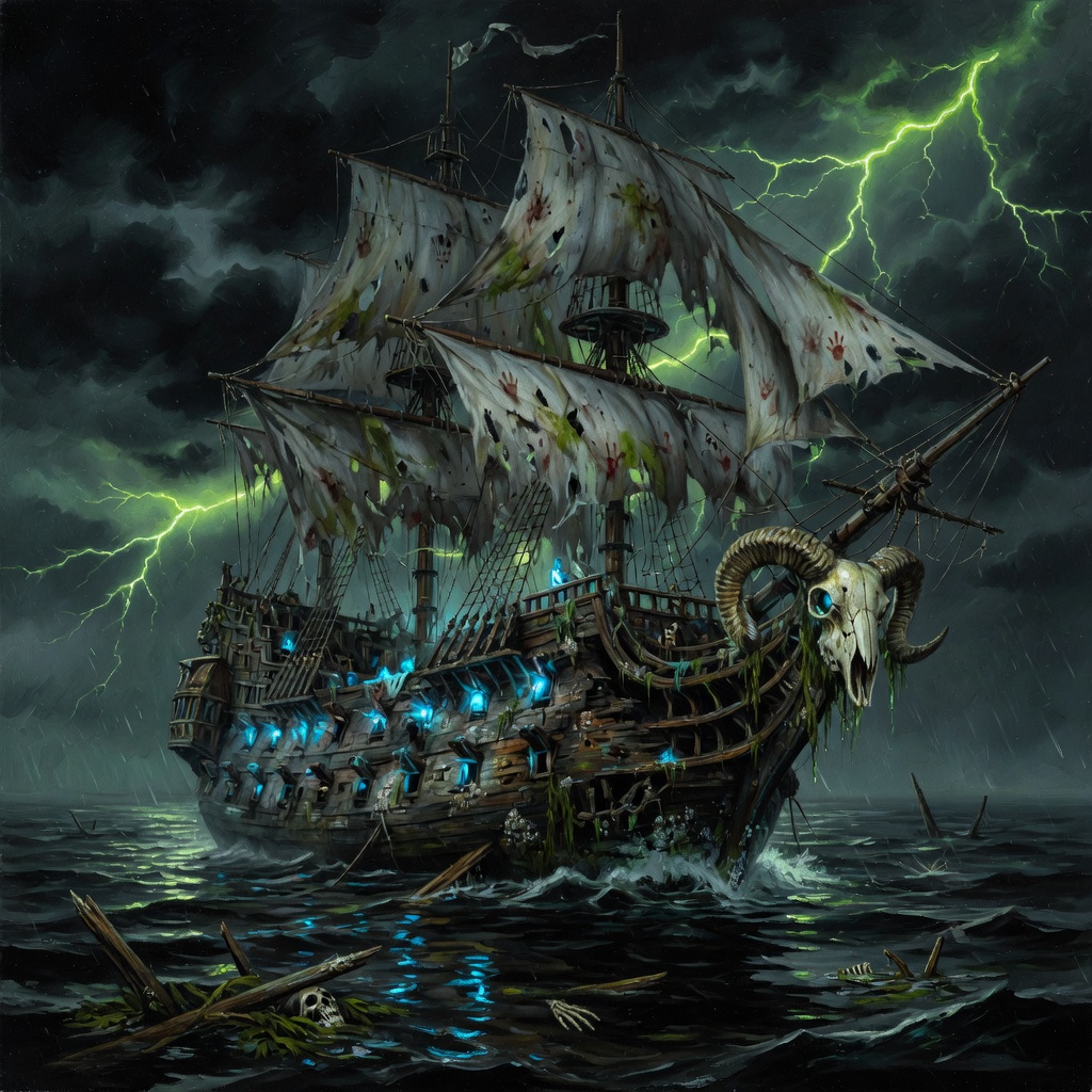 The Gravewind, a cursed galleon