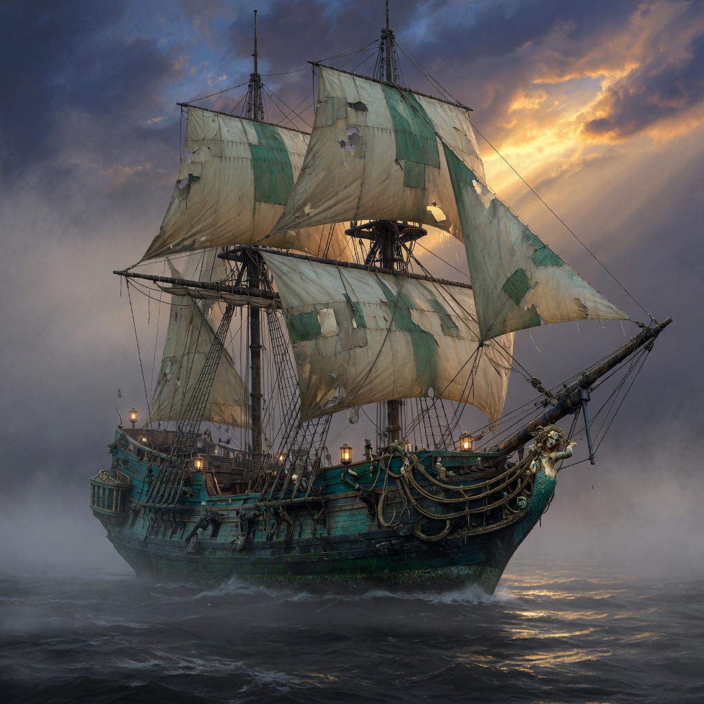 Salt Requiem, a pirate brigantine